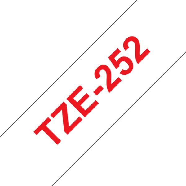 Brother Schriftband Tze-252 Tze252, 24 Mm Rot Auf Weiß (4977766685467)