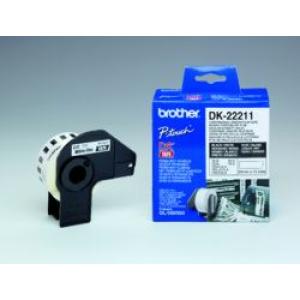 DK-Endlosetiketten Film 29 mmx15,24 m schwarz auf weiß BROTHER DK22211 (4977766628204)
