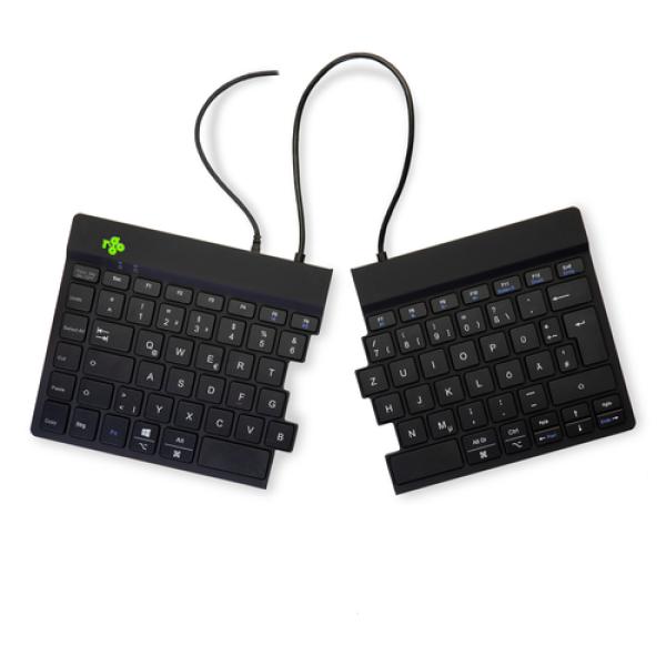 Split Break Ergonomische Tastatur QWERTZ (DE) schwarz kabelgebunden R-GO RGOSP-DEWIBL (8719274490791)