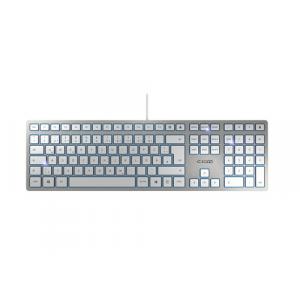 Cherry Kc 6000 Slim Tastatur Kabelgebunden Silber JK-1600DE-1 (4025112088612)