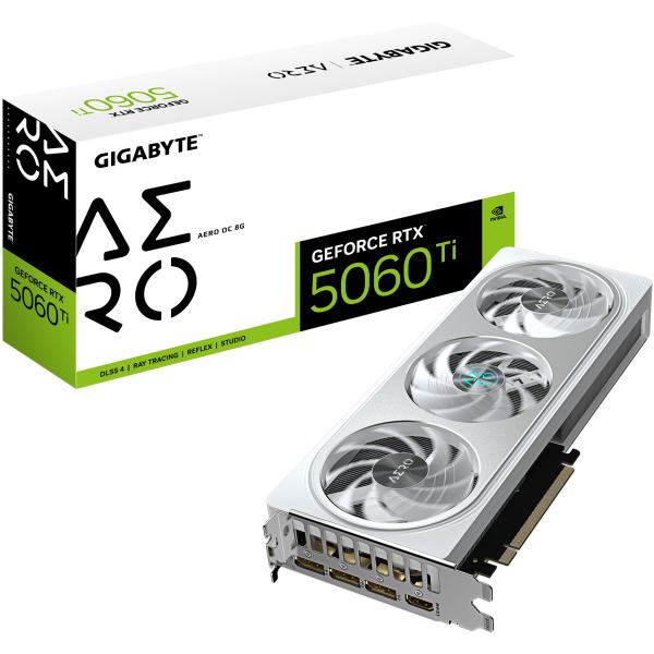 Gigabyte RTX5060 TI AERO OC 8GB GDDR7 HDMI 3xDP GV-N506TAERO OC-8GD