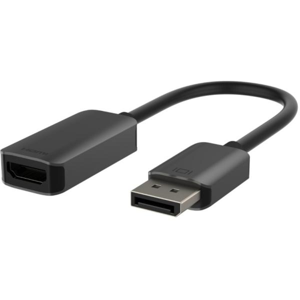 Belkin Aktiver DisplayPort auf HDMI Adapter, 4K HDR, blk/grey AVC011btSGY-BL