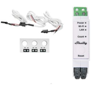 Shelly Relais "Pro 3EM-3CT63" WLAN LAN Stromzähler Inkl. CT Messfunktion BT DIN-Rail SHELLY_PRO_3EM_3CT63