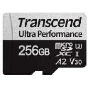 CARD microSD Card 256GB Transcend SDXC USD340S w/Adapter TS256GUSD340S