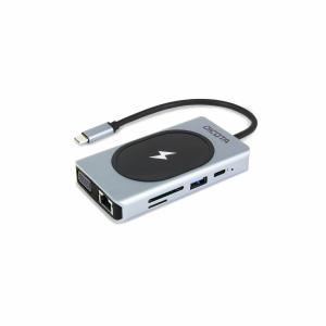 D Dicota USB-C 10-in-1 Charging Hub 4K PD 100W silver D32059