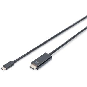DIGITUS USB C Adapterkabel Typ C -HDMI A 4K St/St 2.0m. sw AK-300330-020-S