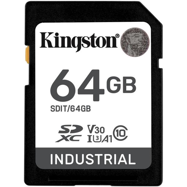 CARD Card 64GB Kingston XC Industrial -40C to 85C retail SDIT/64GB