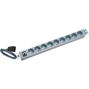 ONLINE USV 19" Steckdosenleiste 16A Kaltgerätestecker > 9x Schutzkontaktb. KG16A9SCH-RACK