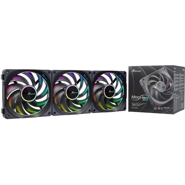 120mm Seasonic MagFlow 1225PWM ARGB 3-Fan Kit MAGFLOW-ARGB-3