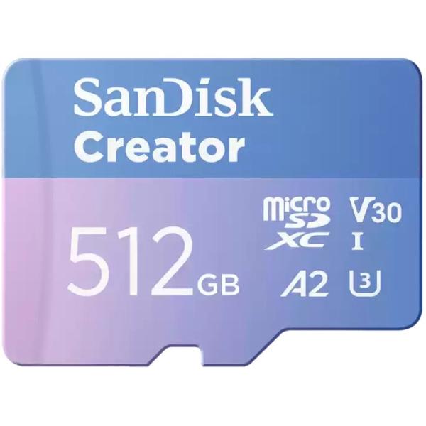 STICK SD CARD SanDisk Creator MicroSD 512GB SDSQXAV-512G-GN6MS
