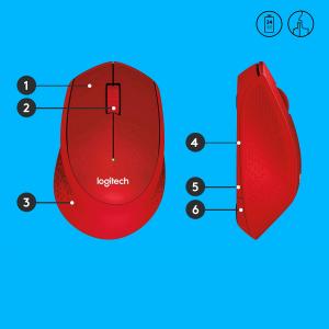 Logitech M330 SILENT PLUS wireless Rot 910-004911