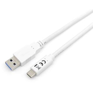 USB 3.2 Gen 1x1 Type-A to C M M 2.0m White equip 128364 (4015867226810)