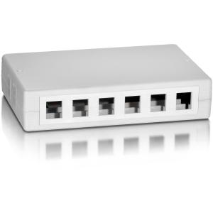 Equip Aufputzdose 12x Keystone Jack weiß 125460