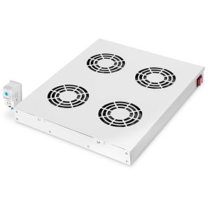 DIGITUS Einschubbelüftungseinheit 4 Lüfter grau DN-19 FAN-4-HO