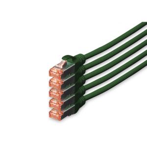 DIGITUS CAT 6 S/FTP Patchkabel. 5 Stück. 10m. grün DK-1644-100-G-5