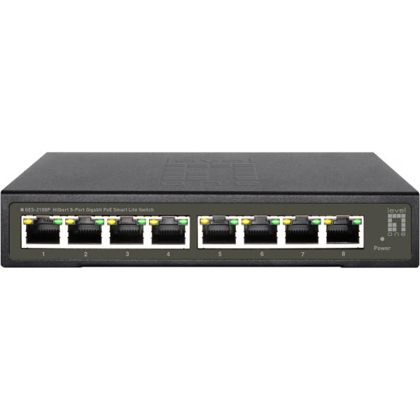 Switch 8x GE GES-2108P Hilbert 112W 8xPoE+