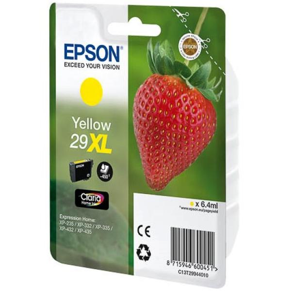 Tinte 29XL für  Expression Home XP-235, gelb EPSON C13T29944012 (8715946600451)