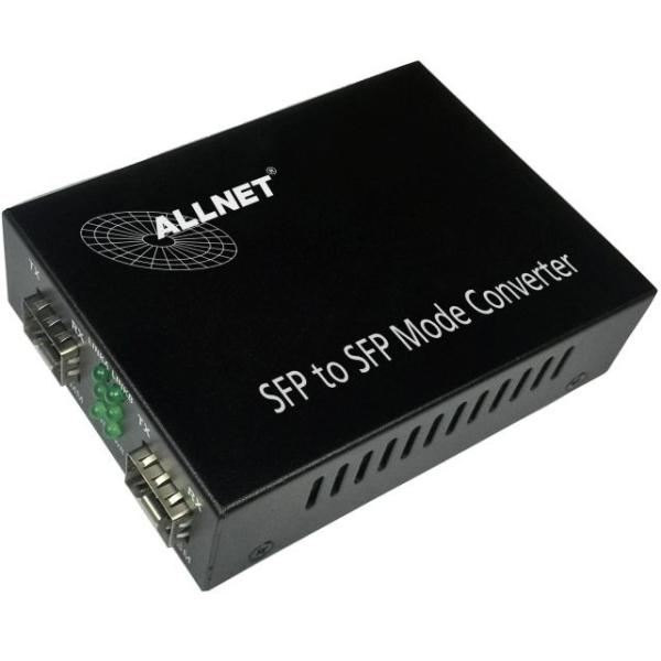Z ALLNET Medienkonverter 1000BASE-SX/-LX auf 1000BASE-SX/-LX Single-/Multimode SFP Mini-GBIC Anschluss ALL-MC108G-SFP-SF