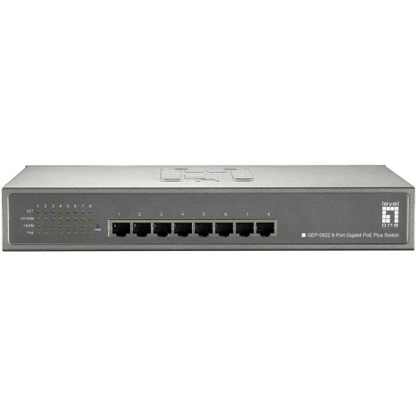 Switch 8x GE GEP-0822 240W 8xPoE+