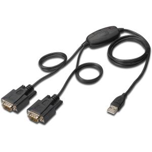 Digitus Adapter zu Seriell RS232 2x RS232 cable type Chipsatz: FT2232H 1.5m DA-70158