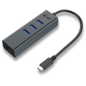 D I-TEC USB-C 3-PORT HUB + GLAN C31METALG3HUB