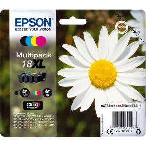 Epson Tinte 3LB 18XL ink cartridge black and tri-colour high capacity 31.3ml 1-pack blister without alarm C13T18164012