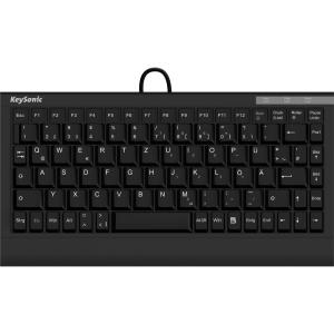 KeySonic ACK-595C+ (US) Mini SoftSkin PS/2-USB black 12509