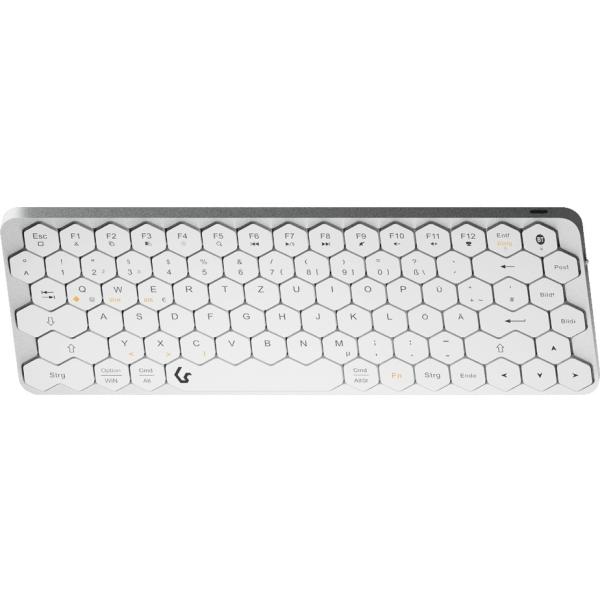 KeySonic KSK-5020BT-S (DE) Wireless MINI Aluminium sil/w 61010