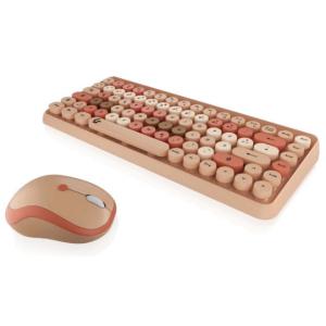 KeySonic Desktop-Set KSKM-5200M-RF (DE) Wireless sand/creme 61011