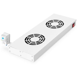 DIGITUS Einschubbelüftungseinheit 2 Lüfter grau DN-19 FAN-2-HO