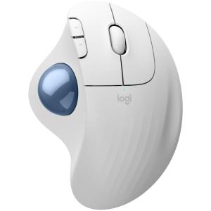 Logitech ERGO M575S Wireless Trackball - Off White + Blue Ball 910-007030