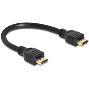 DELOCK Kabel HDMI A-A St/St High Speed HDMI with Ethernet 25cm 83352