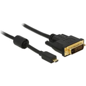 DELOCK Kabel Micro HDMI D Stecker > DVI 24+1 Stecker 2 m 83586