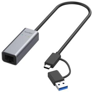 ALLNET USB 3.0 Typ-C&A Ethernet Adapter 2.5 Multi-Gigabit LAN ALL-NC-2.5G-USBC/A *ALLTRAVEL* ALL-NC-2.5G-USBC_A