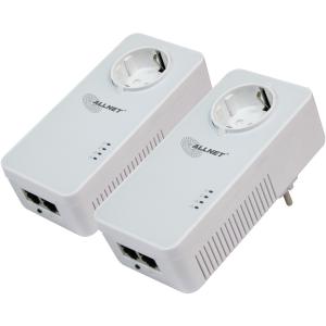 INTD ALLNET Powerline 1200Mbit 2er Bundle Bridge RJ45 HomePlugV2 SmartLink Passtrough ALL1681205v2 ALL1681205v2Double