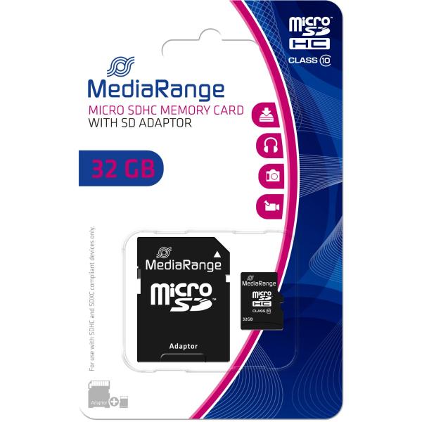 Mediarange Speicherkarte Micro Sdhc 32 Gb MR959 (4260283113552)