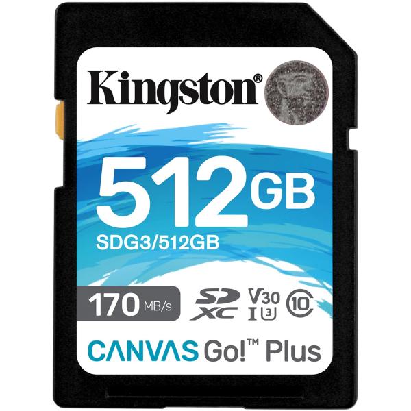 CARD 512GB Kingston Canvas Go! Plus XC 170MB/s SDG3/512GB