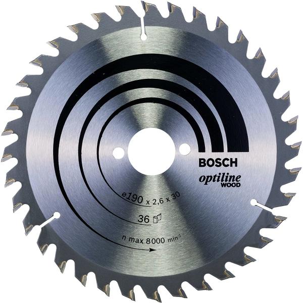Bosch Optiline Wood Kreissägeblatt 190,0 Mm, 36 Zähne 2608640616 (3165140194105)