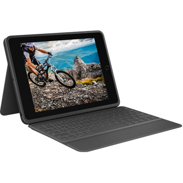 Logitech Rugged Folio Tastatur und Schutzhülle iPad 7./8./9. Generation Black QWERTZ DE 920-009313