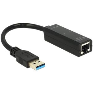 DeLock USB 3.0 > Gigabit LAN (ST-BU) Adapter Schwarz 62616
