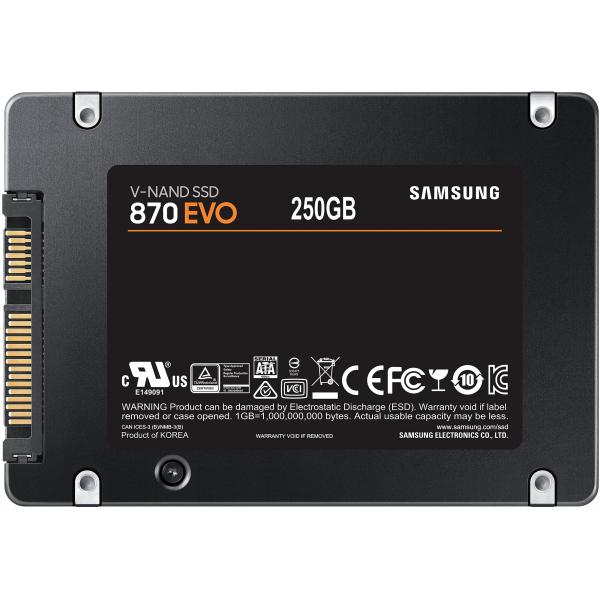 Samsung 870 Evo 250 Gb Interne Ssd-festplatte MZ-77E250B/EU (8806090545931)