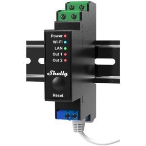 Shelly Relais "Pro 2PM" WLAN LAN Max. 25A 2 Kanäle 1 Phase BT Messfunktion DIN-Rail SHELLY_PRO_2PM