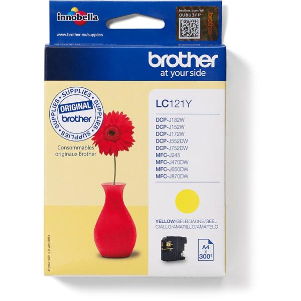 Original Brother Tintenpatrone gelb (LC-121Y) LC121Y (4977766723213)