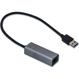 D I-TEC USB 3.0 Metal Gigabit Ethernet Adapter 1x USB 3.0 auf RJ-45 LED-Anzeige fuer Notebook Tablet PC Windows Mac Linu