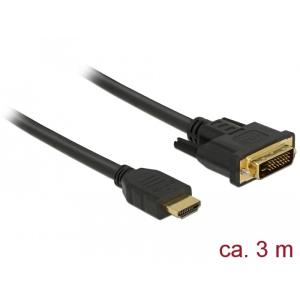 DELOCK HDMI zu DVI 24+1 Kabel bidirektional 3 m 85655