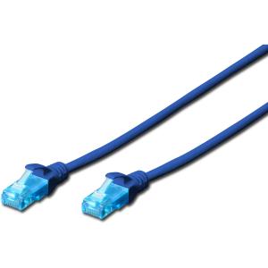 DIGITUS Patchkabel RJ45 U/UTP Cat5e 0.50m blau Polybeutel DK-1511-005/B