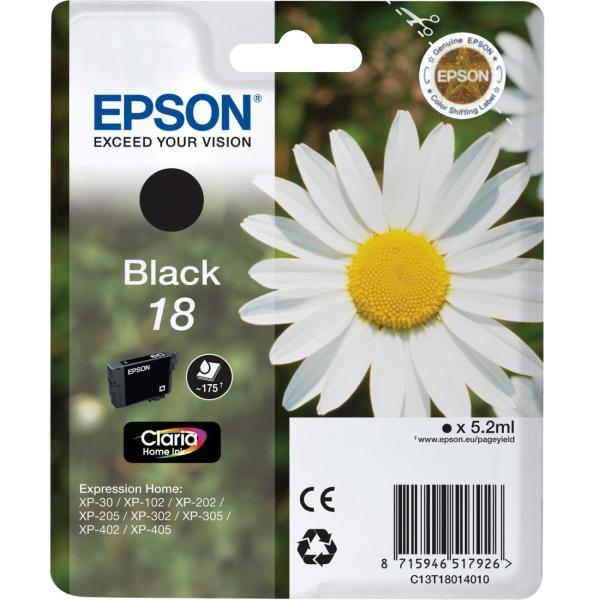Tinte T1801 für Expression Home XP, schwarz EPSON C13T18014012 (8715946517926)