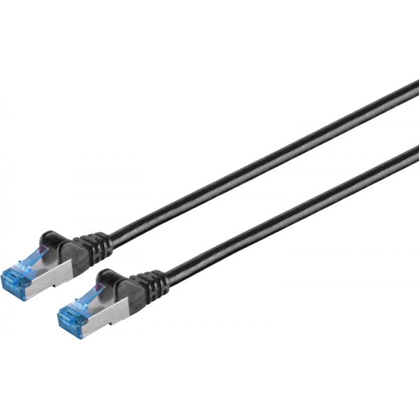 Patchkabel CAT6a RJ45 S/FTP PiMF 10m Schwarz 75720-S