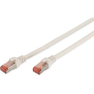 DIGITUS Patchkabel Cat6 S/FTP 2xRJ45 0.5m weiß Hebelschutz DK-1644-005/WH