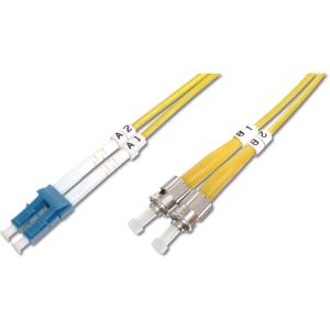DIGITUS LWL Patchkabel LC -> ST 2.00m Singlemode Duplex OS2 DK-2931-02